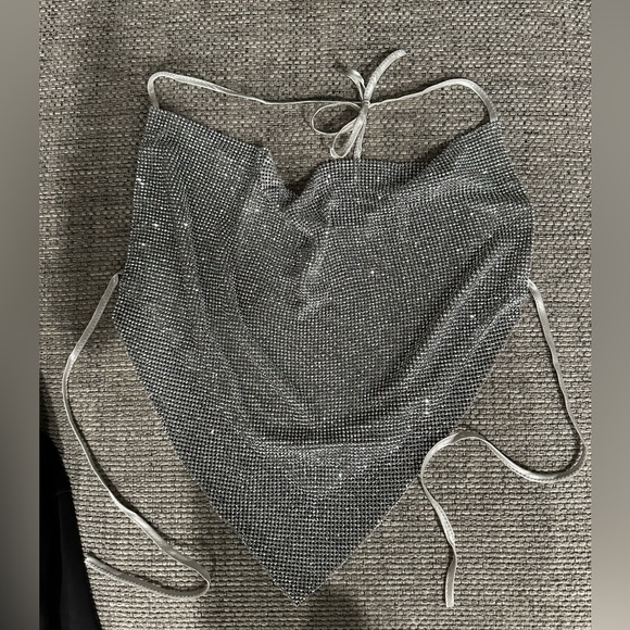 Silver rhinestone halter - Picture 2 of 3